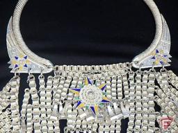 Hmong torque Silver bullion lock necklace/ceremonial wedding necklace (42.765 ozt)