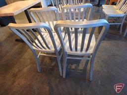 (4) aluminum dining room chairs