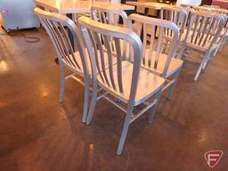 (4) aluminum dining room chairs