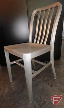 (2) aluminum dining room chairs