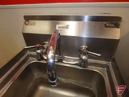 Ironwork stainless steel bar sink with 10" backsplash