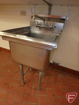 Ironwork stainless steel bar sink with 10" backsplash