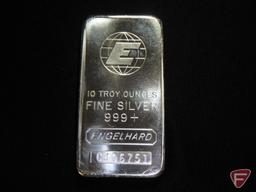 Engelhard 10 Troy Oz. .999 plus Silver bar