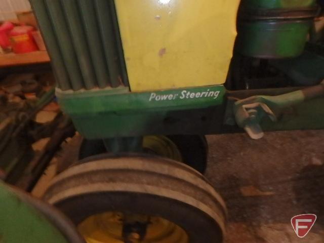 John deere 630 row crop tractor, power steering, 3732 hours showing, with full hydraulic loader