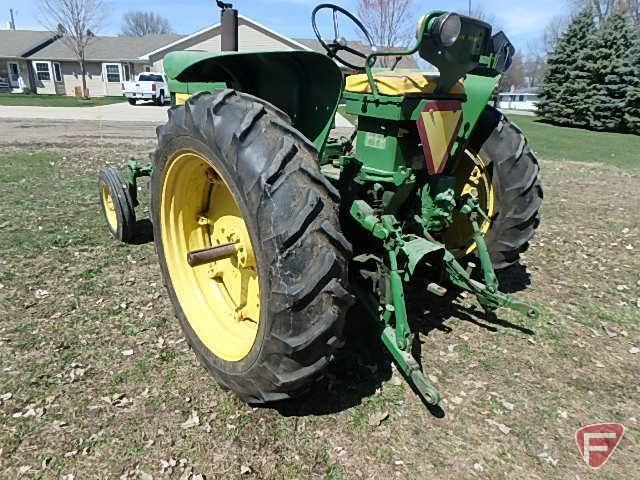 1960 John Deere 530 gas tractor, power steering, wide front with fenders, 3pt, 540 PTO, 4044 hours