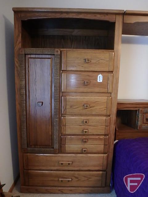 Harrison dressers arch, 75 in high x 40 in wide with drawers and storage