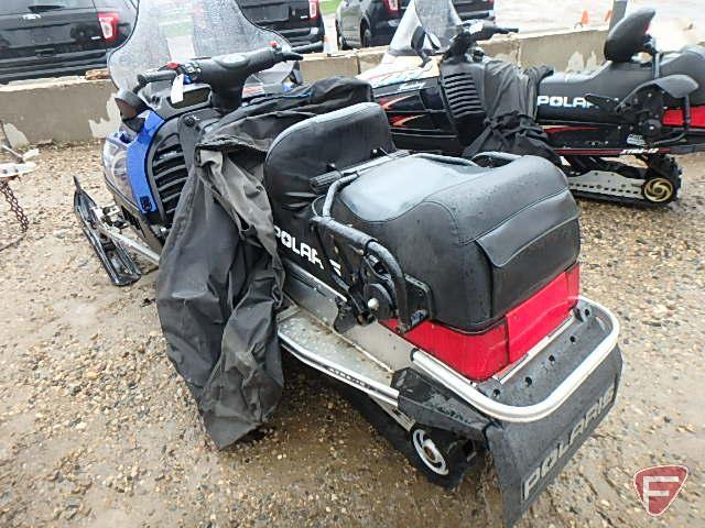 2003 Polaris Trail Touring 550cc snowmobile with fan cooled twin engine, 1,817 miles showing,