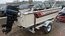 16' Starcraft aluminum boat with Mercury 70 outboard motor with power trim, **TRAILER NOT INCLUDED