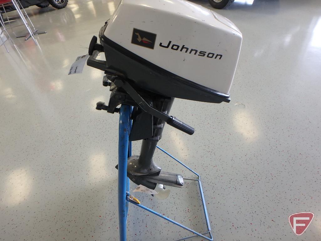 4 HP Johnson outboard motor, includes gas tank