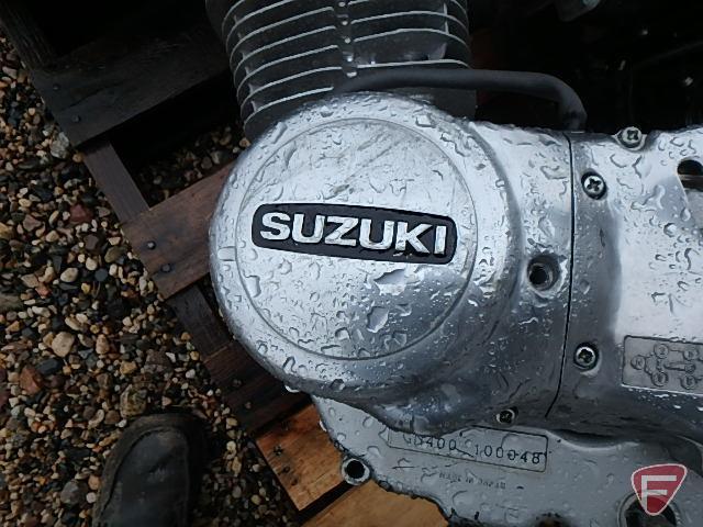 Motors/transmissions for parts: Suzuki GN400, Honda V-Twin, Yamaha V-Twin, 750 4-cyl.