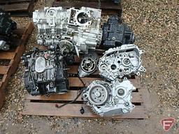 Motors/transmissions for parts: (4) single-cyl., (1) twin-cyl., (1) 4-cyl., six pcs