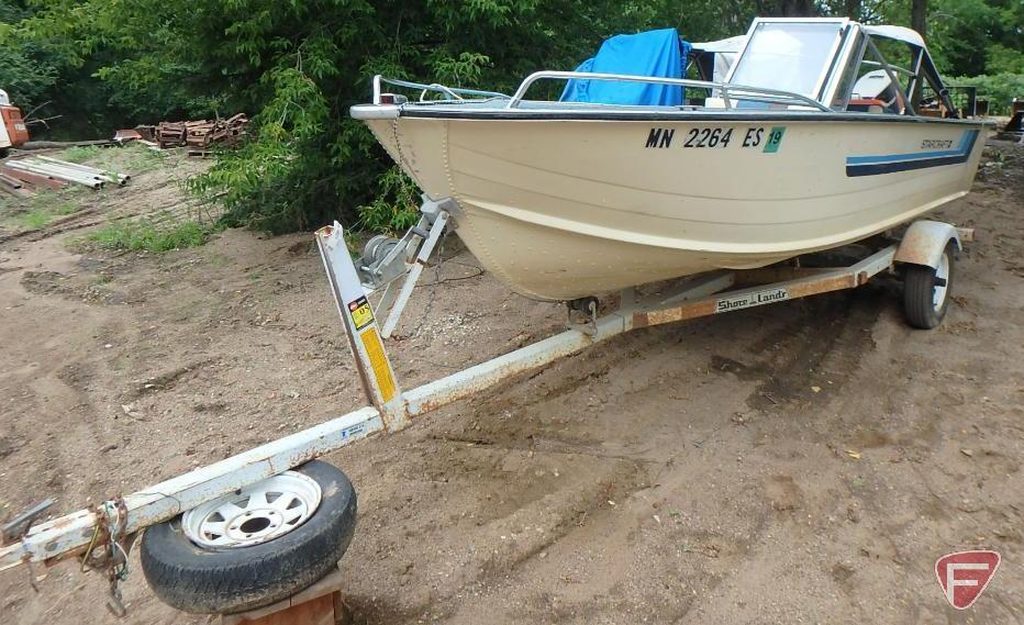 1984 Starcraft 16ft aluminum fishing boat with Johnson 70 outboard boat motor