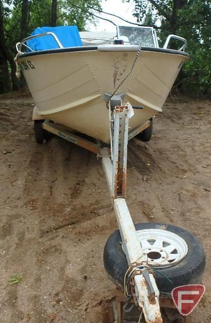 1984 Starcraft 16ft aluminum fishing boat with Johnson 70 outboard boat motor