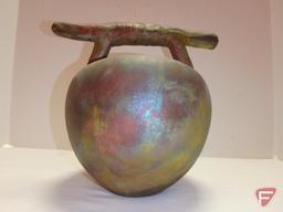 Raku pottery piece