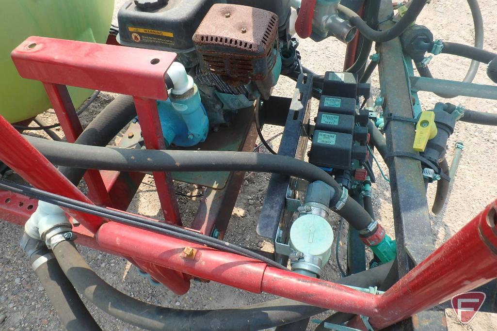 Demco skid mount 150 gallon sprayer, 6.5 Power Pro gas engine, 18' boom