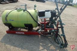 Demco skid mount 150 gallon sprayer, 6.5 Power Pro gas engine, 18' boom