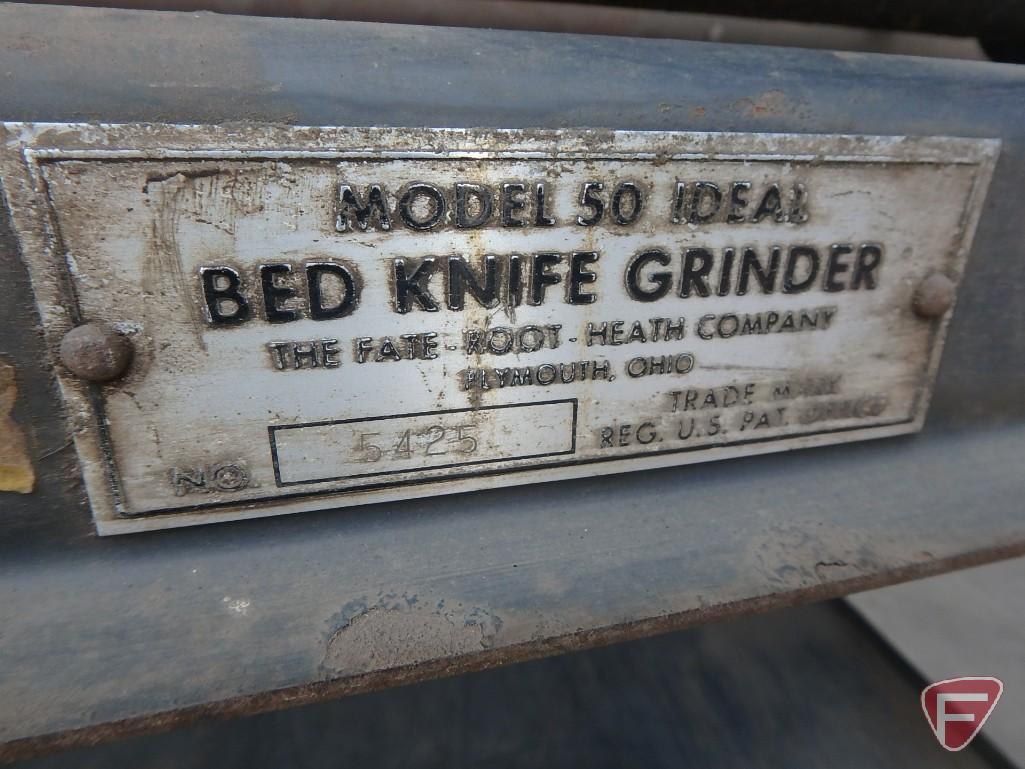 Ideal bed knife grinder, model 50, SN: 5425