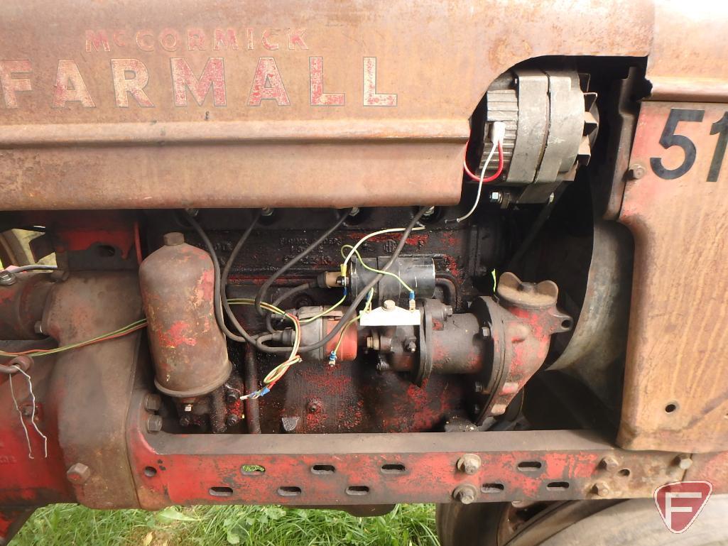 McCormick Farmall H row crop tractor, narrow front, unknown year/serial