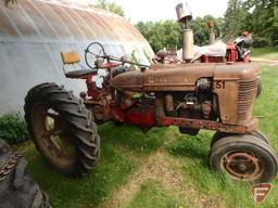 McCormick Farmall H row crop tractor, narrow front, unknown year/serial