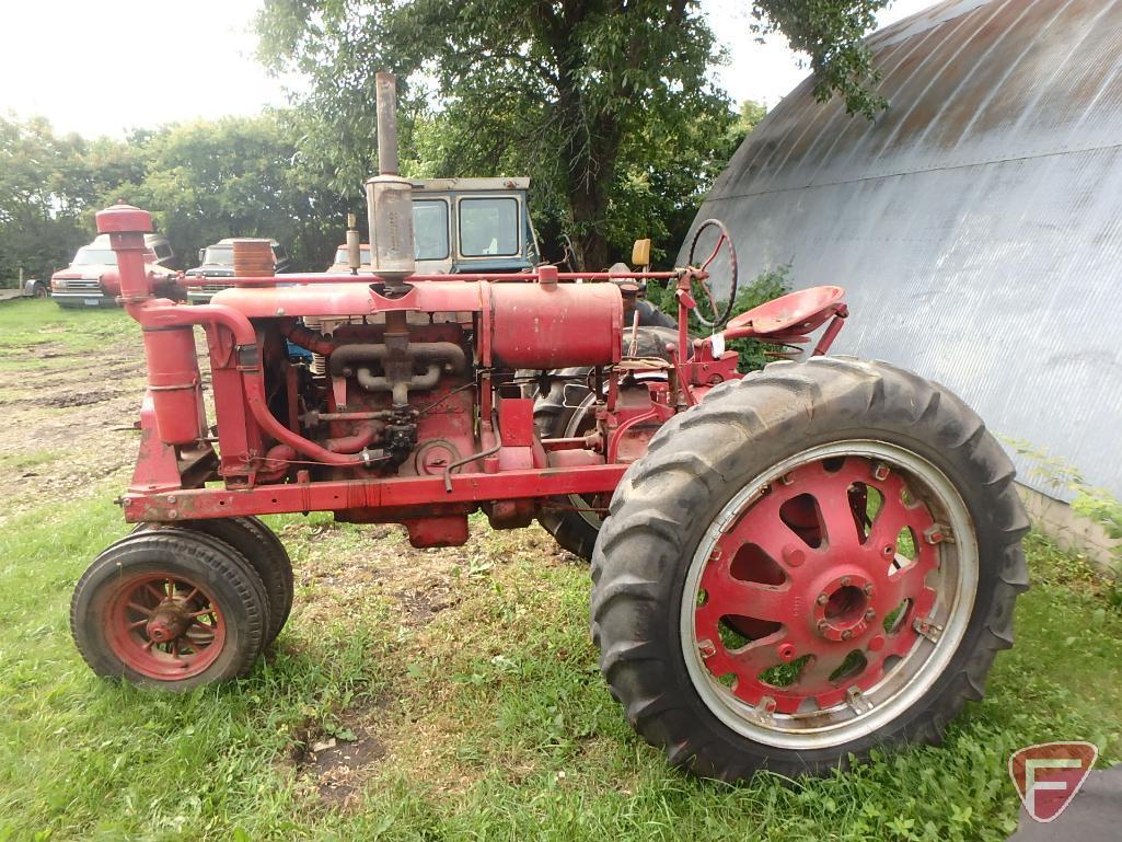 1938 Farmall F20 tractor sn FA91742, with factory start (starter not connected) and road gear