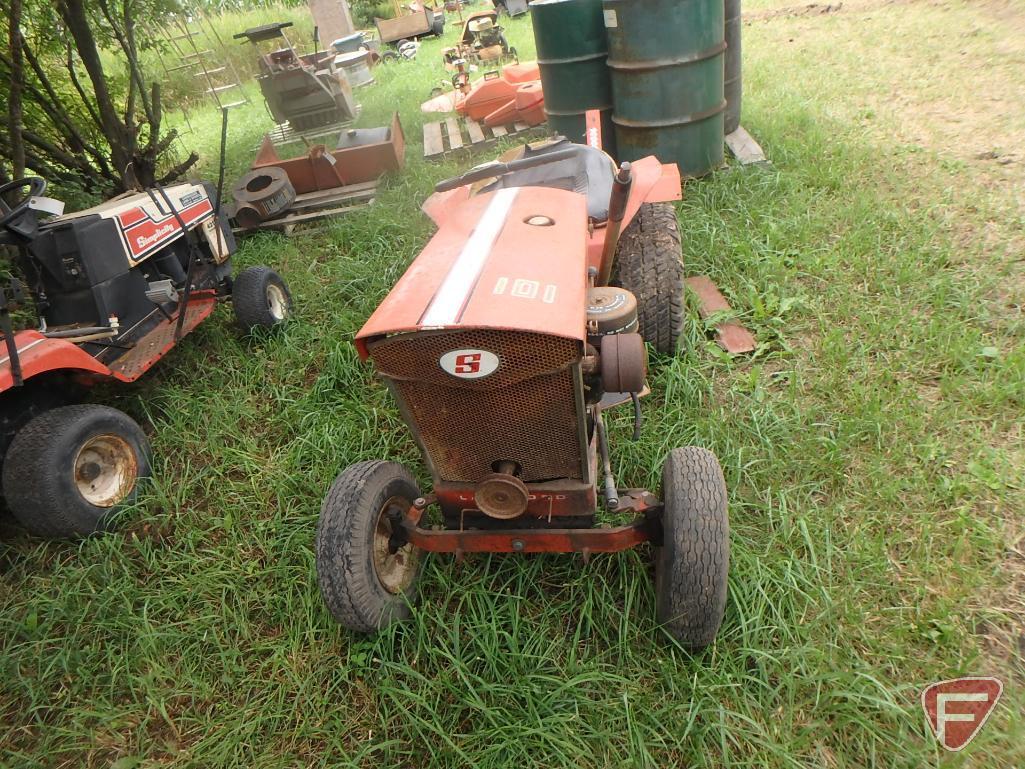 Simplicity Landlord 101 lawn tractor, sn 007741 with 36" rear mount tine tiller