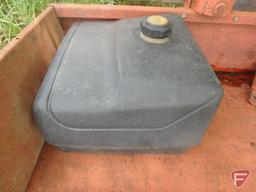 40" rear carry box for Simplicity garden/lawn tractor, Polaris poly fuel tank, blower, vacuum fan