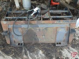 51" grapple bucket skid loader attachment