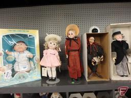 Dolls,WC Fields, Cabbage Patch Kids Splashin Kids, Spangler-Carrie, and others. Fields doll is 16inH