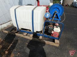 Slide-in truck bed 200 gallon poly water tank with transfer pump,