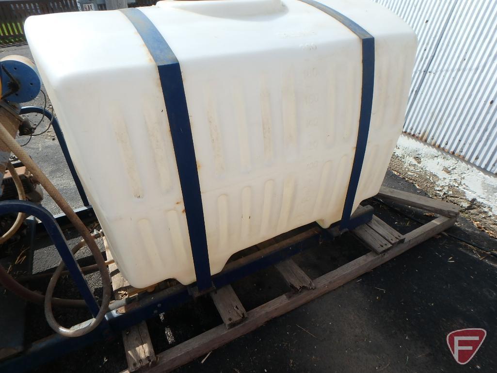 Slide-in truck bed 200 gallon poly water tank with transfer pump,