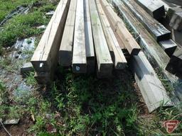 Treat lumber posts: 4x4, 6x6s; 2ft to 12ft lengths