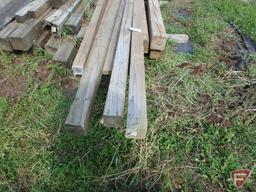 Treat lumber posts: 4x4, 6x6s; 2ft to 12ft lengths