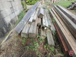 Treat lumber posts: 4x4, 6x6s; 2ft to 12ft lengths