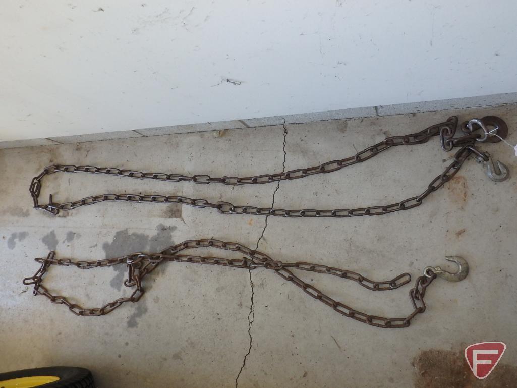 Two chains, have been repaired, longest is 144"L