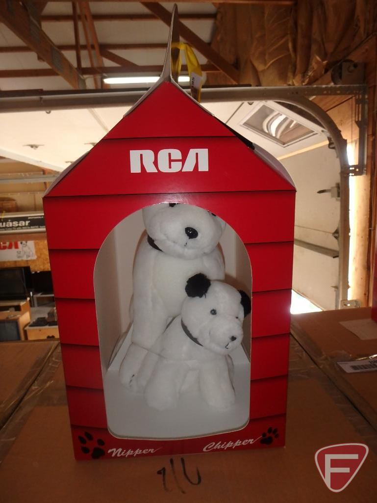 RCA Promotional Chipper and Nipper in carry doghouse, new in box