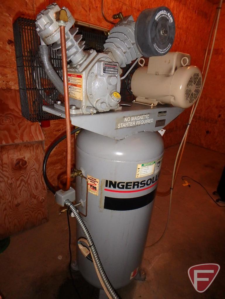 Ingersoll Rand T30 air compressor, Baldor 230V 3hp 1ph motor