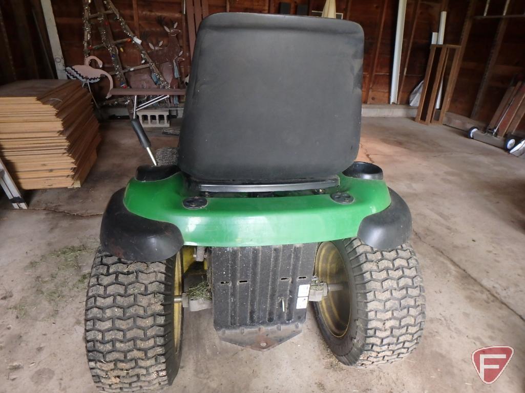 John Deere/JD L120 Automatic yard tractor/lawn mower, 1036 hours, 48in deck, sn GXL120A061397