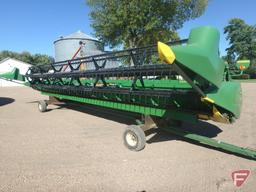 2014 John Deere 630F cutting platform/bean head with rock retarder, 30'