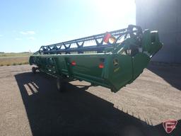 2014 John Deere 630F cutting platform/bean head with rock retarder, 30'