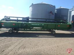 2014 John Deere 630F cutting platform/bean head with rock retarder, 30'