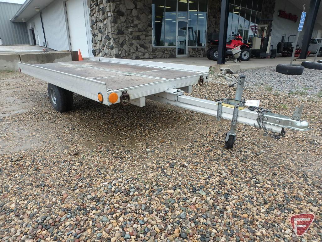 2000 Fleo Int. Single Axle Tiltbed Aluminum Snowmobile/ATV Trailer