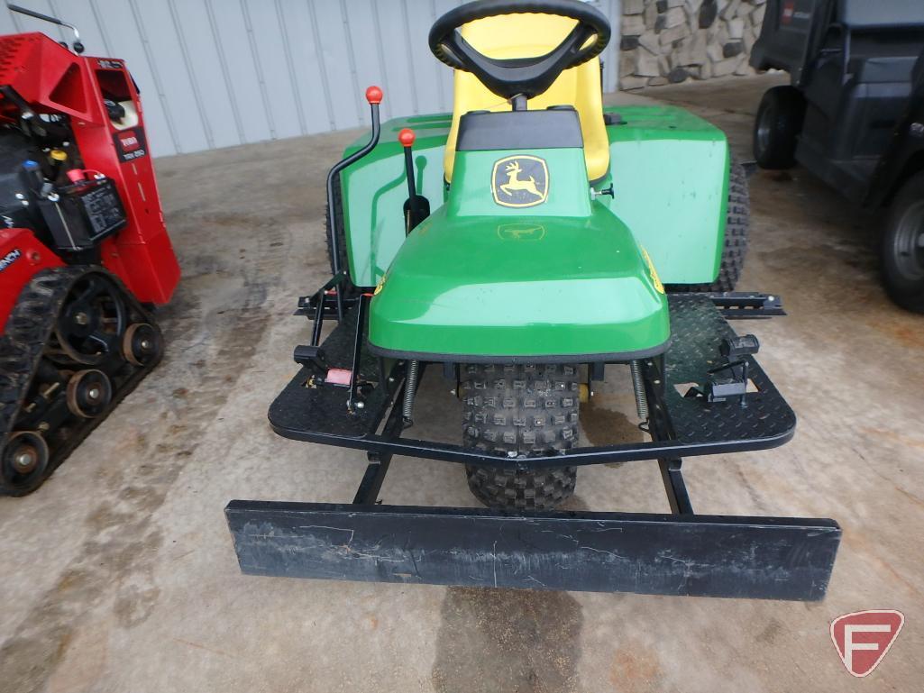 John Deere 1200A bunker rake with Kawasaki engine, 538 hrs