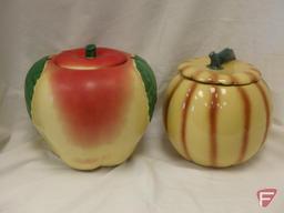 (2)Cookie Jars- Apple and Abingdon pumpkin