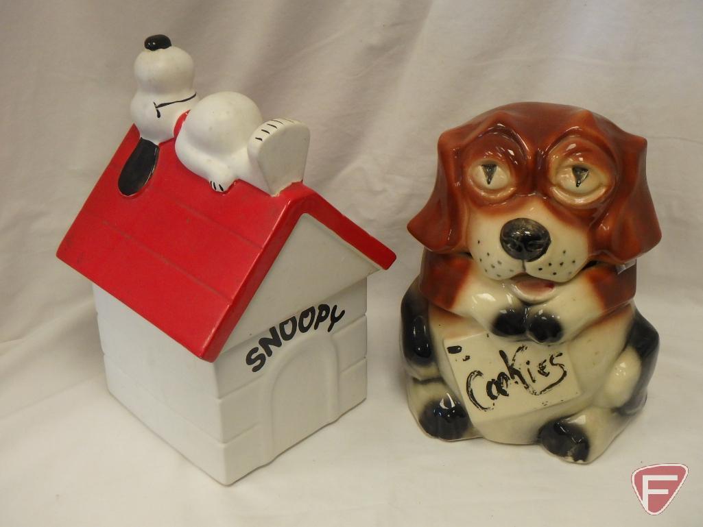 (2)Cookie Jars- Snoopy and McCoy dog
