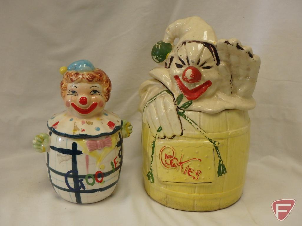 (2)Cookie Jars- Goodie jar and McCoy clown