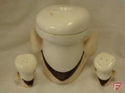 Cookie Jar and salt pepper shakers Kellogg Rice Krispie