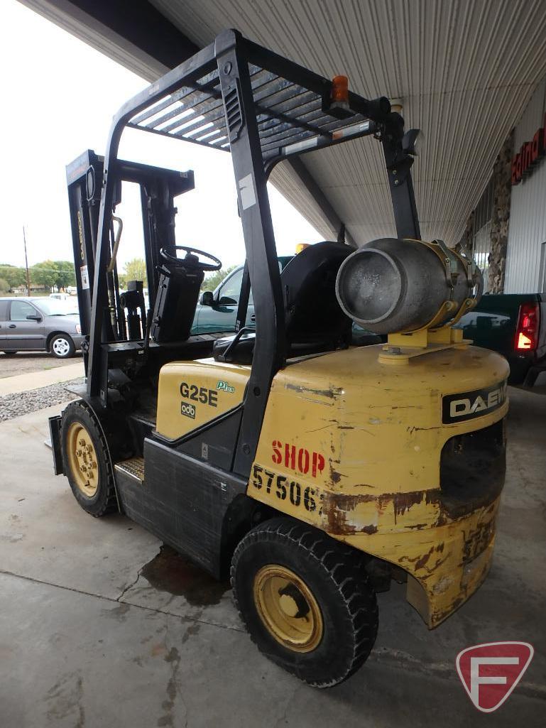 Daewoo G25E LP forklift, SN: GA-00731, 1,889 hrs showing