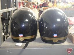 DOT Sprint helmet with shield, Size Small and DOT Sprint helmet with shield, Size Large. Both.