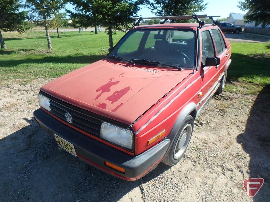 1990 Volkswagen Jetta Passenger Car, No title, no registration, Parts only