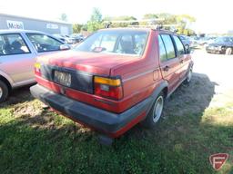 1990 Volkswagen Jetta Passenger Car, No title, no registration, Parts only